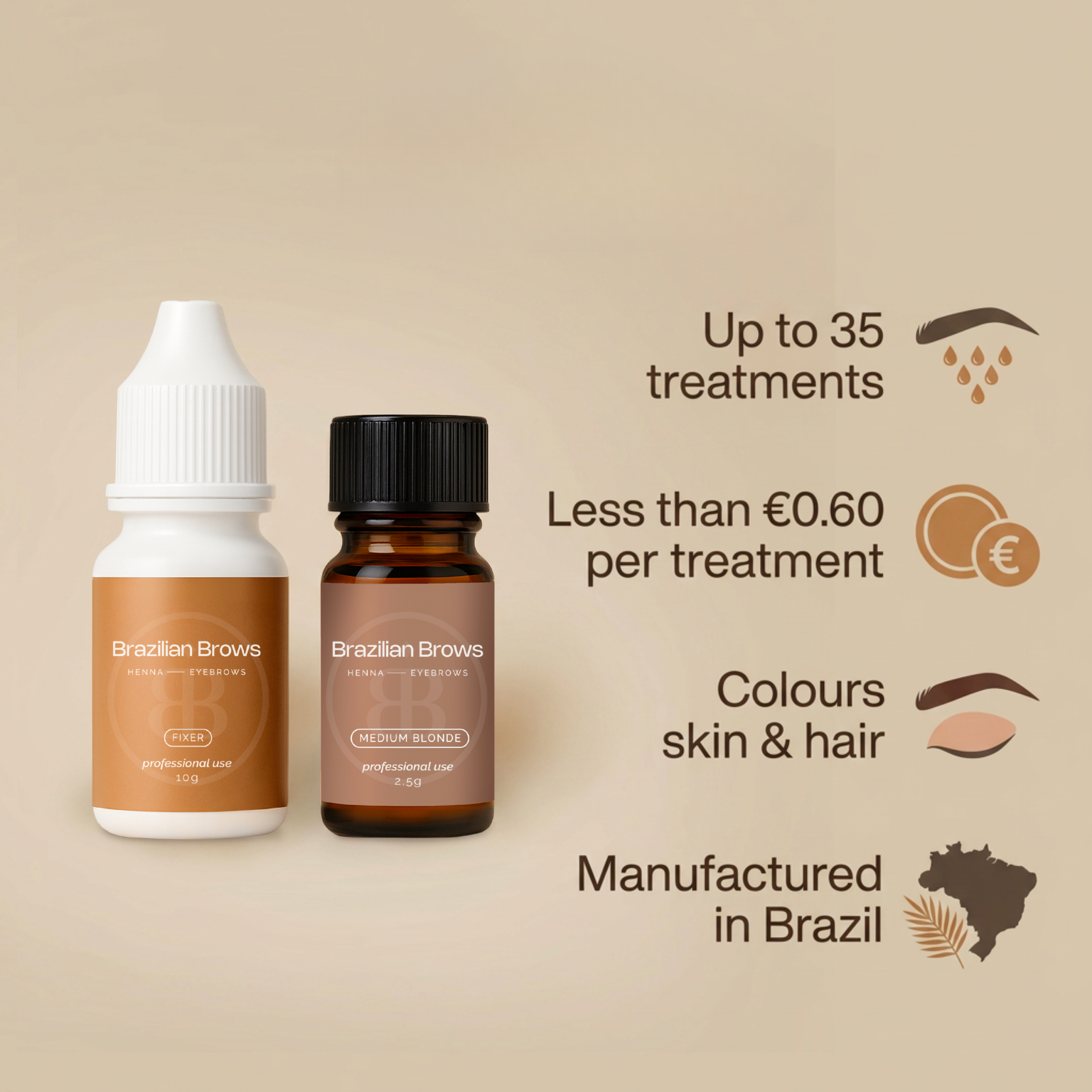 Henna do brwi – Średni blond