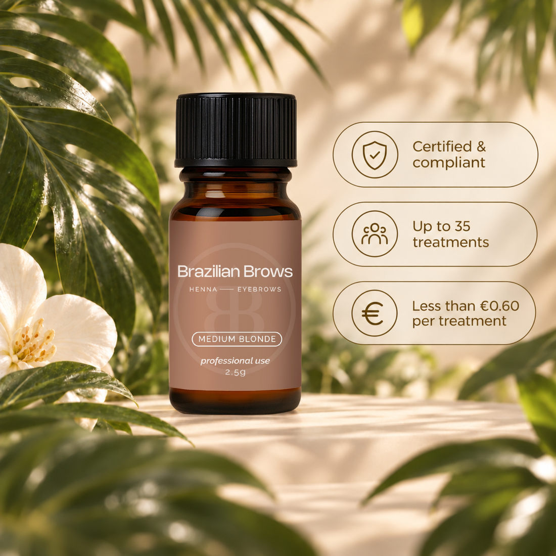 Henna do brwi – Średni blond